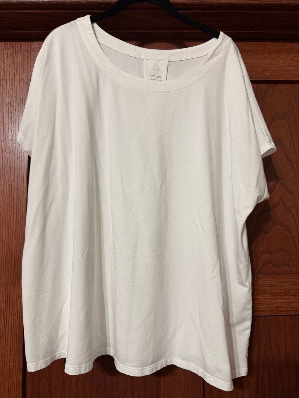 J. Jill White Short-Sleeve Crewneck Tee